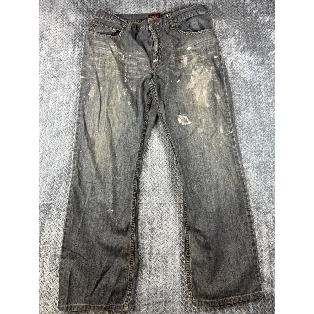 Perry Ellis Premium Jeans Mens 36x30 Gary Denim Cotton Mid Rise Straight‎ Leg